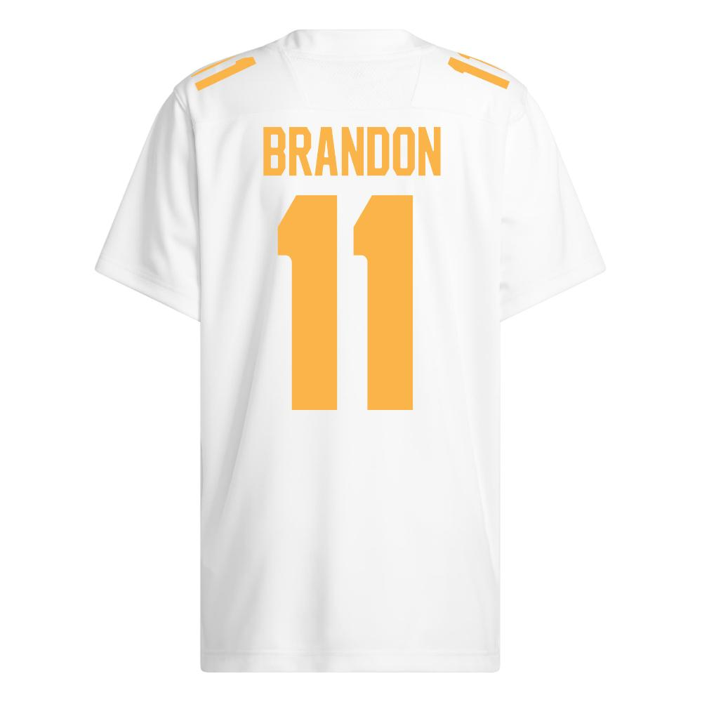 Faizon Brandon Tennessee White Jersey Back